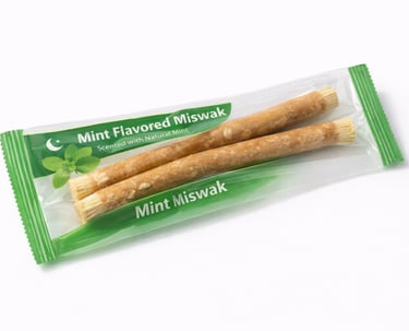 Mint flavored miswak sticks made from natural Salvadora persica