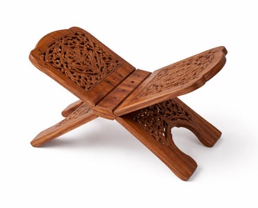 Foldable wooden Quran stand (Rehal) for prayer and daily recitation