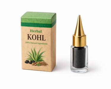 Herbal surma kohl made from natural ingredients for traditional eye care