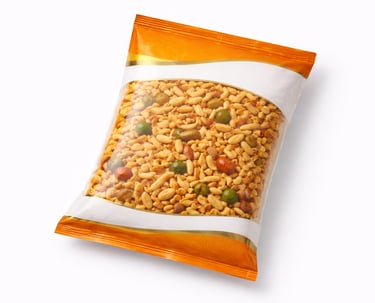 Traditional namkeen mix savory snack in sealed export-ready packaging