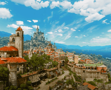 a birds eye view of the beautifull duchy of toussaint in witcher 3