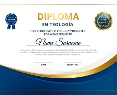 imagen diploma en teología