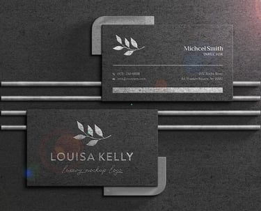 Carte de visite effet argenté