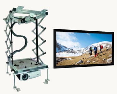Projector Lift and Projector Screen