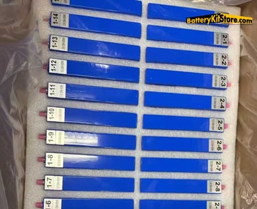 detail of prismatic battery cells