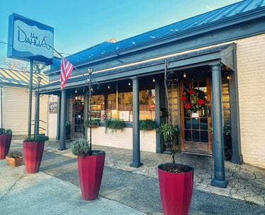 front entrance of the Dahlia restaurant lynchburg va