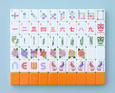 beautiful mahjong tiles