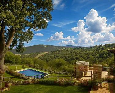 terrazza panoramica con vista colline Marche
