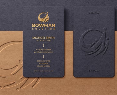 Carte de visite embossée