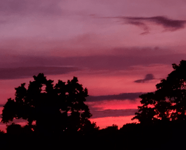 sunset hues at Green Acres Homestay