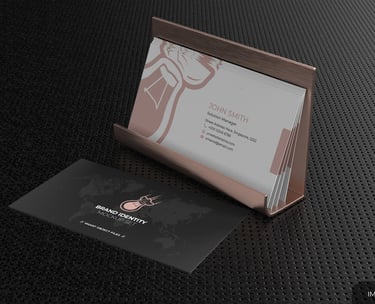 Porte-cartes de visite en aluminium