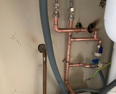 pipework fixed at a home in hereford