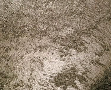 A warm silver paint sample showing its lustre and beautiful grainy texture.