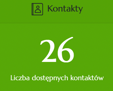 kafelek menu kontakty