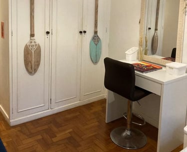 a bedroom with a guitar and guitar shaped guitar