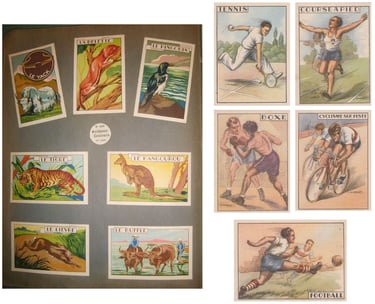 1930s French School Issued Chromos Collectible Sports Cards Rare