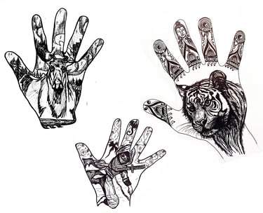 familie handtekeningen tijger ninja eland