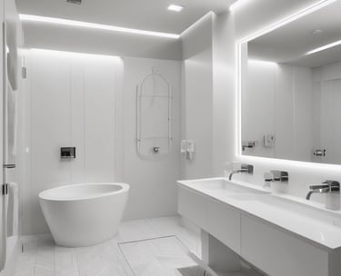Spa-inspired bathroom with a deep soaking tub and elegant fixtures.