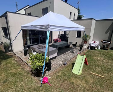 barnum sur terrasse en bois