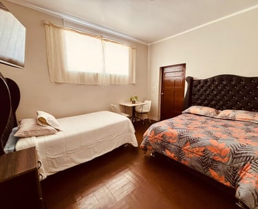 1 CAMA DE 2 PLAZAS / 1 CAMA DE PLAZA Y MEDIA