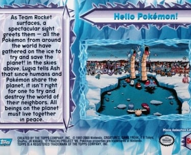 56 Hello Pokémon! Topps Pokémon The Movie 2000 back