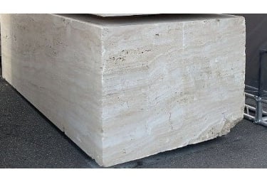 White Travertine marble pavers