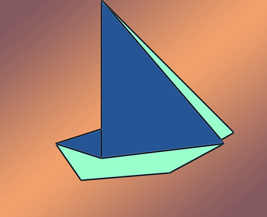 origami barca a vela