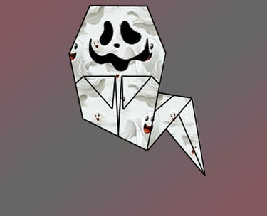 Origami di un Fantasma per Halloween