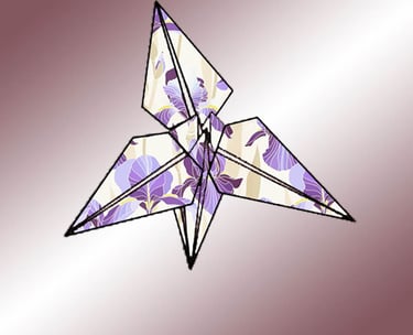 Origami di un fiore di Iris