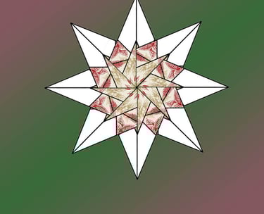 Origami di una stella di Natale