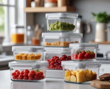 kit de dez potes ermeticos de vidro