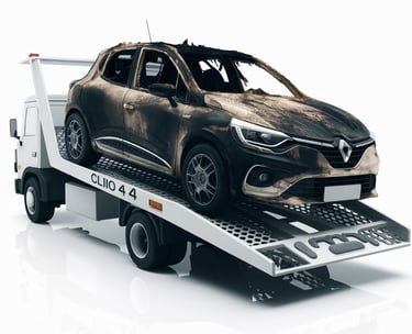 remorquage de véhicule brûlé Toulouse