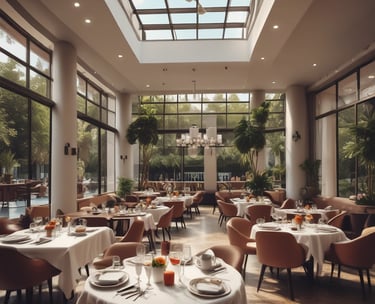 A storefront window of a bespoke tailoring shop displays mannequins dressed in formal suits. Inside, a cozy interior room is visible with a warm yellow light, featuring a person at a desk with a laptop, decorative furniture, and artwork on the walls.