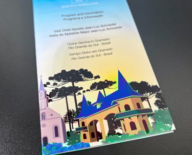desenho de Gramado-RS, pontos turisticos, pórtico, entrada da cidade