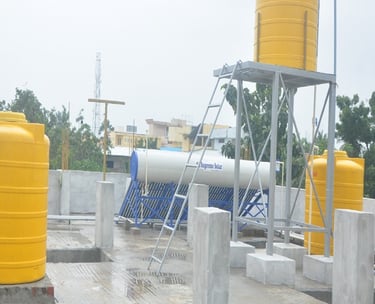 Water storage system at Hotel Aishwariyam Thirukadaiyur hotel ensuring clean and safe water supply