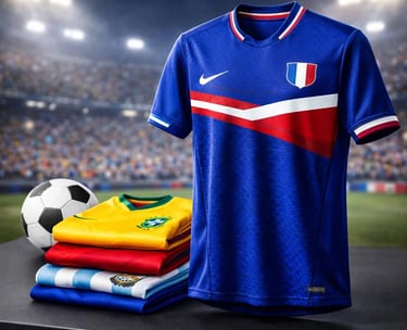 Playera sublimada personalizada con temática de fútbol mundial – Promocionales Koma