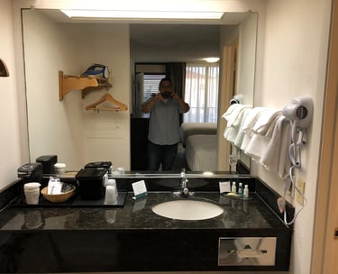 sink area with towels