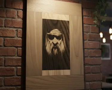 obrazy grawerowane na drewnie