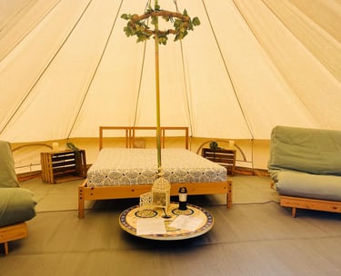 inside our bell tents