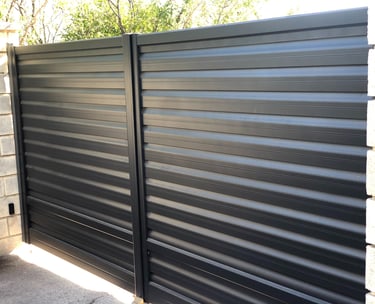 Portail aluminium lame vent 100% sur mesure