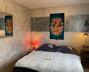 Chambre lit de 160 cm vue jardin