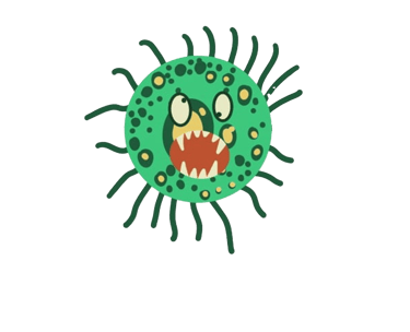Bacteria cartoon design