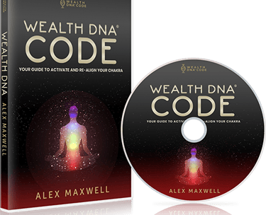 Wealth DNA Code book and DVD set for chakra activation and wealth manifestation by Alex Maxwell.