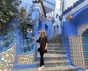 USA Morocco tours blue city Chefchaouin hiking the mountains in Morocco 