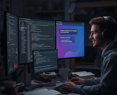 Instructor teaching network and operating system concepts with command-line interface on screen