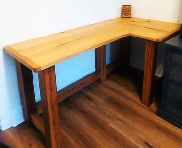 This product is manufactured to order. Modern Wood Computer Desk.