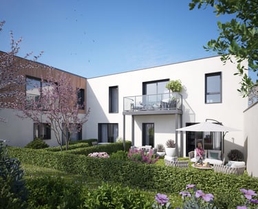 Appartements avec jardins privatifs et terrasses dans la résidence Les Terrasses du Fort au Havre
