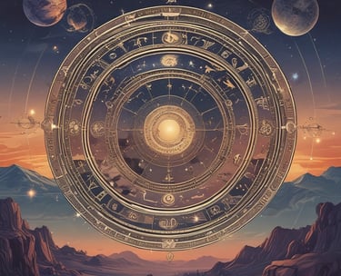 una representación de la rueda zodiacal astrologica