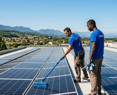 Nettoyage vitres et panneaux solaires à Thoiry