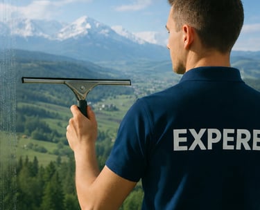 Nettoyage vitres et panneaux solaires au Crozet